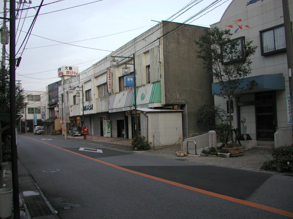 道路から直接入れる構え。ゆりかもめ寺町分館は一番右の建物
